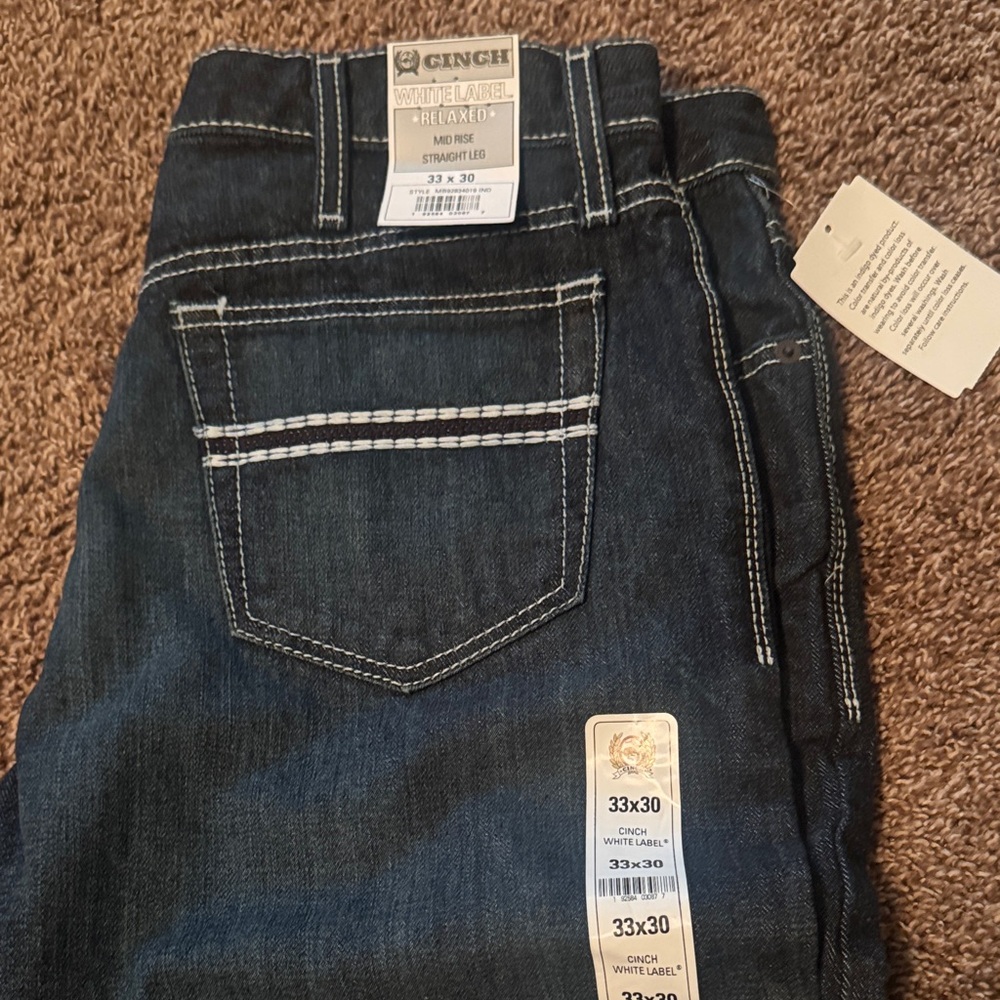 Cinch Dark Blue Denim White Label
